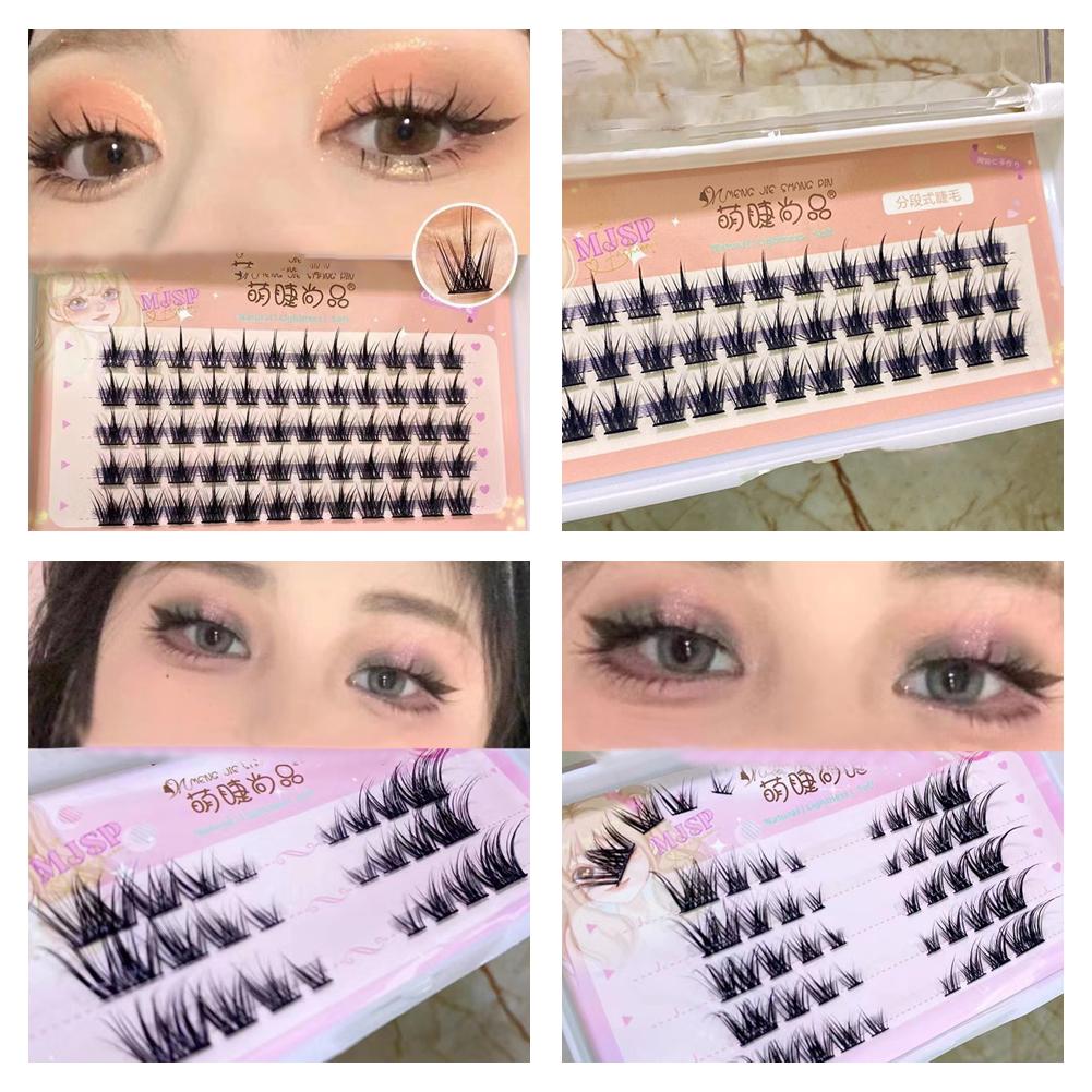 3D Lông mi giả quỷ nhỏ 11Mm/12Mm/13Mm lông mi nối dài D Làm Mềm cụm Mi Siêu Mi rời Tự Lông Lông Nhiên Tự Curl Dính F5P2