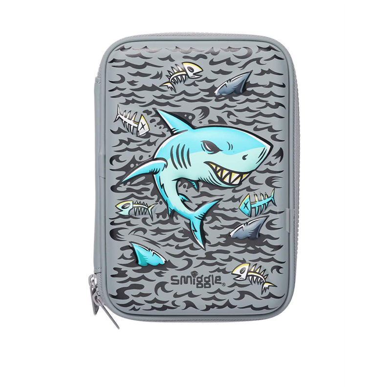 Smiggle Wild Side Hardtop Pencil Case Grey - IGL443339GRY