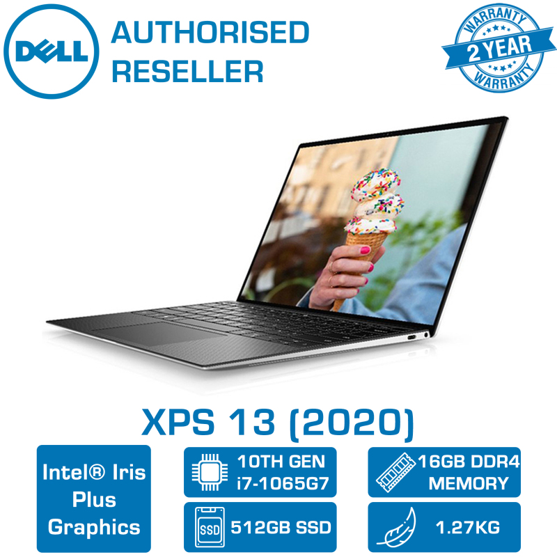 【DELIVERY IN 24 HOURS】 DELL XPS 13 2020 model 9300-10615SGL-UHDT Gaming Laptop | 13.3 UHD 4K Touch | i7-1065G7 | 16GB RAM | 512GB PCIe SSD | 2 Year Dell Onsite Warranty | Windows 10 Pro Upgrade