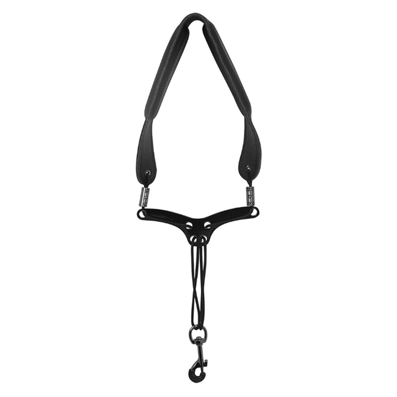 Saxophone Strap Adjustable Saxophone Neck Strap with Metal Hook Comfortable Breathable Saxophone Harness Sling Easy to Use