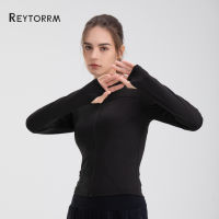 Reytorrm Jaket Olahraga Wanita Lengan Panjang Untuk Yoga/Fitness Sport (WT01)