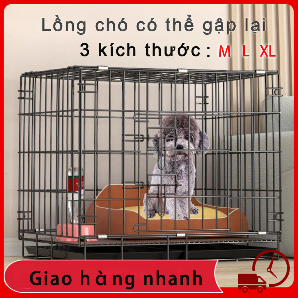 【Vận chuyển nhanh Chuồng nuôi chó Chuồng chó Có thể gập lại lồng chó mèo Nhiều kích cỡ M/L/XL Lồng thú cưng chuồng chó ngoài trời