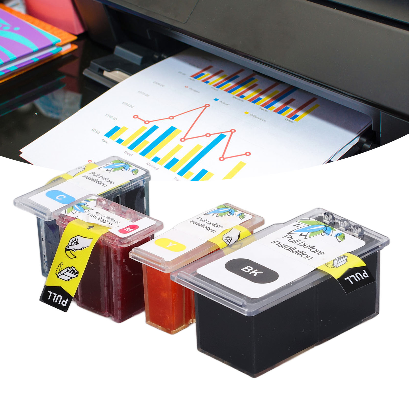 Printer Cartridges Ink Cartridge Easy Installation for MP495 MP490 MX330 MX340 MX350 Giá 356,000 Đồng*Miễn phí vận chuyển
