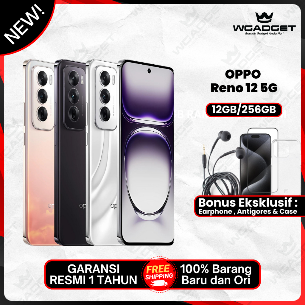 Oppo Reno 12 5G [12/256 GB] NFC Garansi Resmi Giá 6,999,000 Đồng*Miễn phí vận chuyển