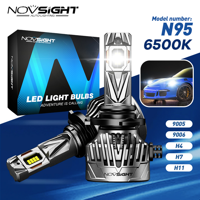 Novsight LAMPU LED MOBIL N95 SUPER TERANG 9005 9006 H4 H11 H7 130 WATT / Pasangan 6500K 30000LM Lampu Harga 790,000 rupiah*Gratis Ongkir