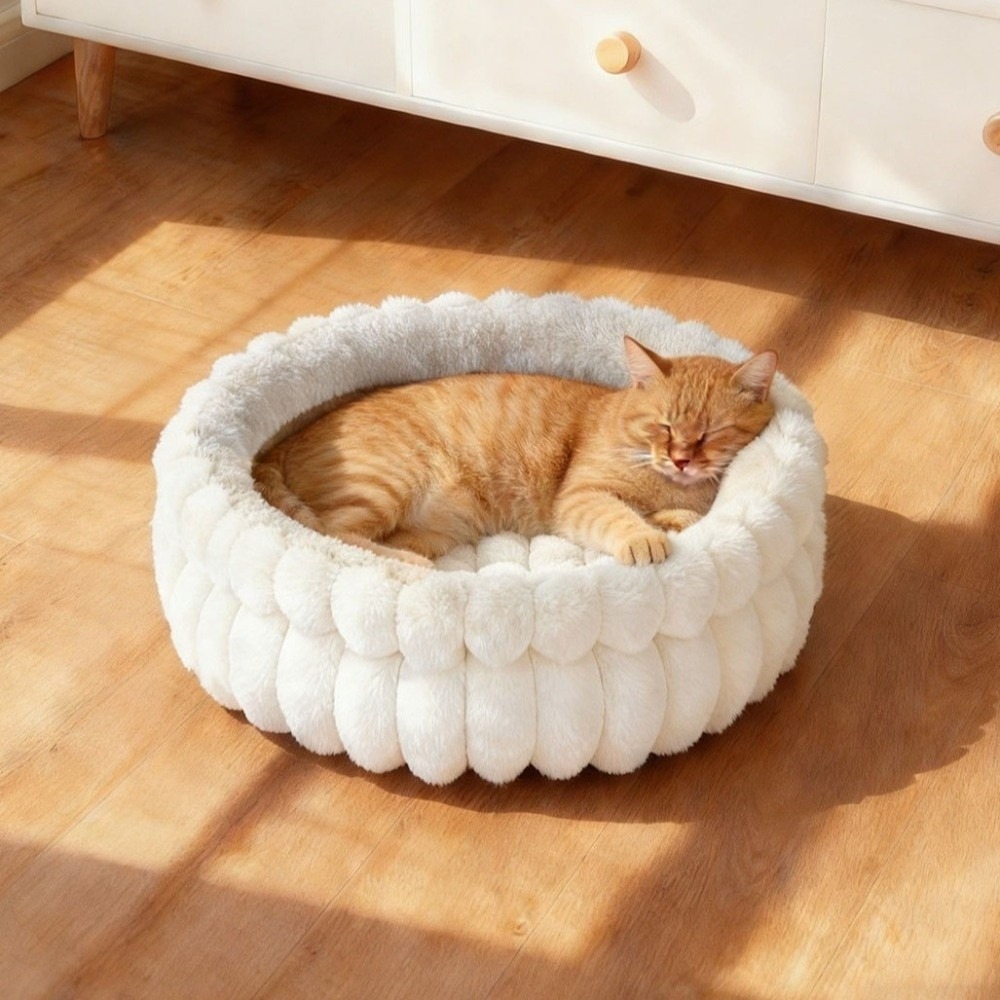 ZENDO12 Ấm áp Tổ mèo mùa đông Làm dày Có thể giặt Giường Sofa cho Mèo Thảm ngủ cho chó Tròn Chuồng chó Mùa thu mùa đông - 2