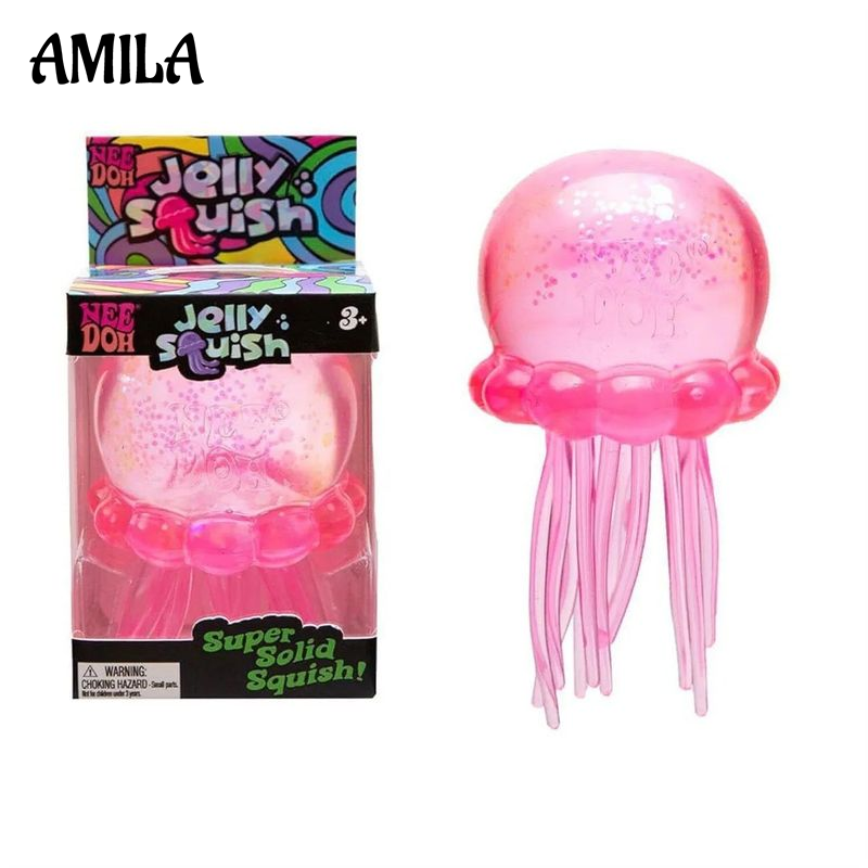 AMILA Jelly Squish Toy - Super Solid Stress Relief Squishy Jellyfish for Fun & Relaxation ราคา 62 บาท*ส่งฟรี