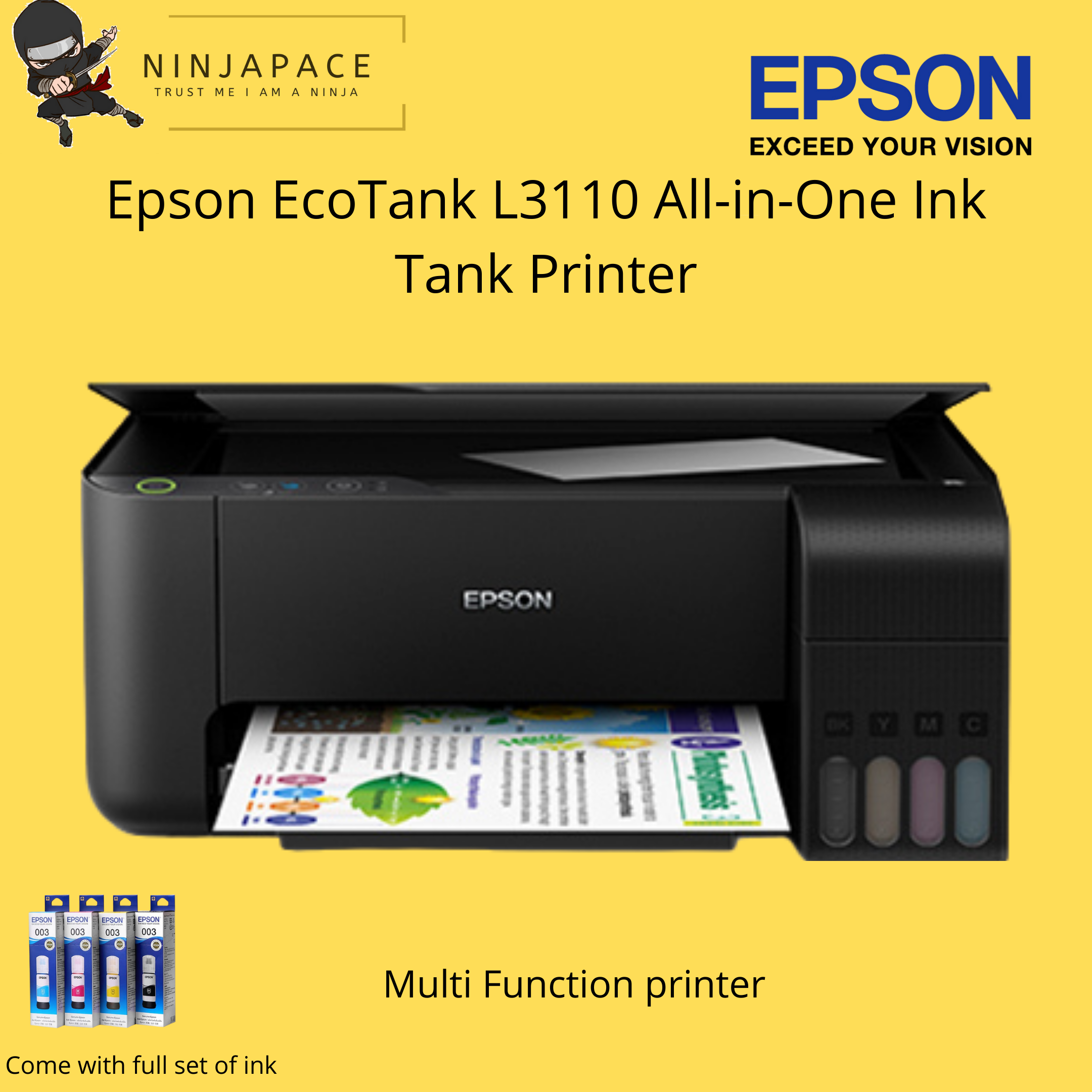 Epson L3110 Printer Epson Ecotank L3110 All In One Ink Tank Printer Images 3065
