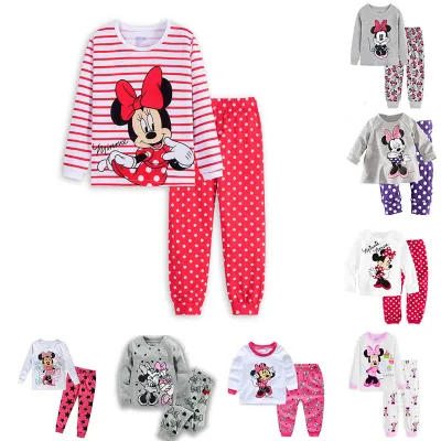 Minni Children's Pyjamas Sets Girls Cartoon Sleepwear Kids Pajamas