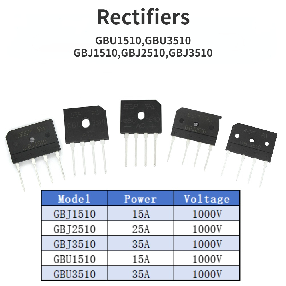 5Pcs/Set 1000V Rectifiers Diode Bridge Rectifier Special bridge stack for rectifier bridge type induction cooker-GBJ1510 GBJ2510 GBJ3510 GBU1510 GBU3510 15A 25A 35A