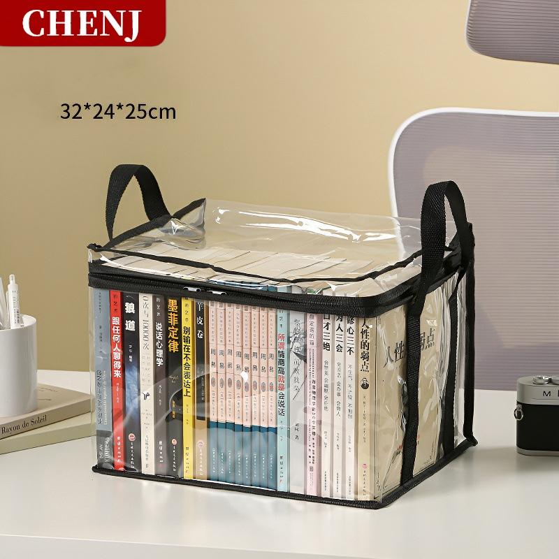 [COD] CHENJ TOOL Có thể gập lại Hộp sách sinh viên ký túc xá Lớp Học Cuốn Sách sắp xếp trong suốt không thấm nước hộ gia đình cuốn sách tổ chức hộp lưu trữ