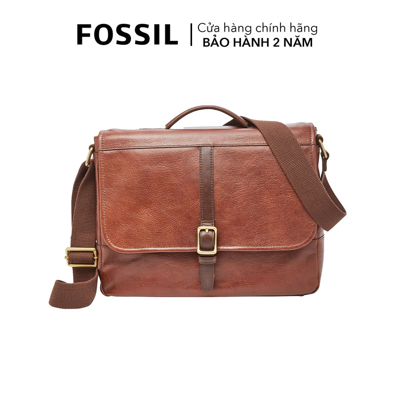 Túi đeo chéo nam da thật fossil evan commuter bag sbg1212200 - nâu