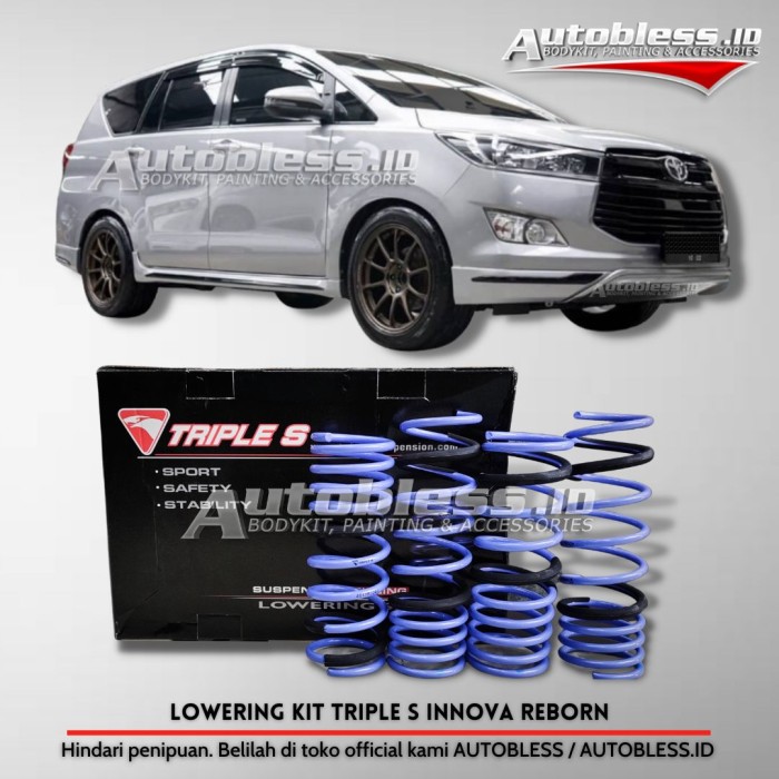 PER LOWERING KIT TRIPLE S TOYOTA INNOVA REBORN DIESEL NOT TEIN EIBACH - SUKU CADANG MOBIL Harga 5,615,000 rupiah*Gratis Ongkir