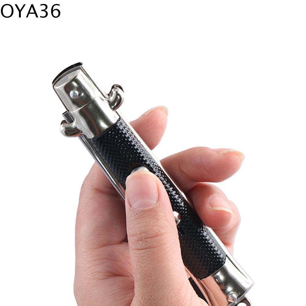 OYA36 Đầu dầu Di động Cho Tiệm Hớt Tóc Thép Công tắc nút nhấn Lược lò xo gấp Phụ kiện tạo kiểu tóc Lược ria mép Kẹp bỏ túi