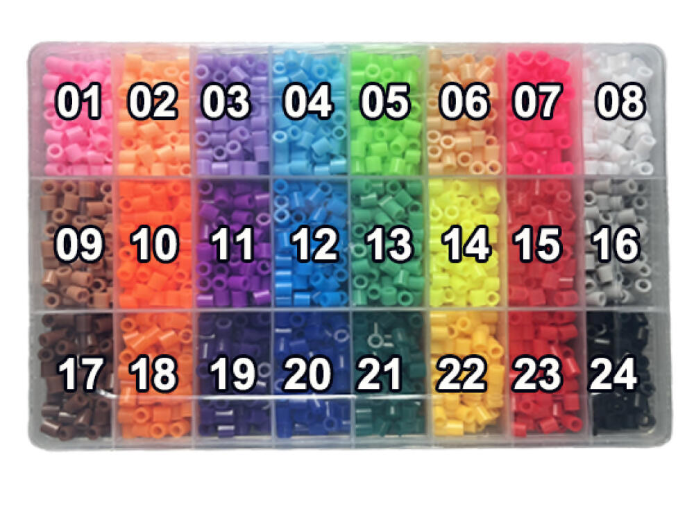 🔥HOT🔥 24 colors 1000PCS EVA 5MM Hama Beads Perler Beads Iron beads Refill Pack Fast Delivery Melty Beads Toy