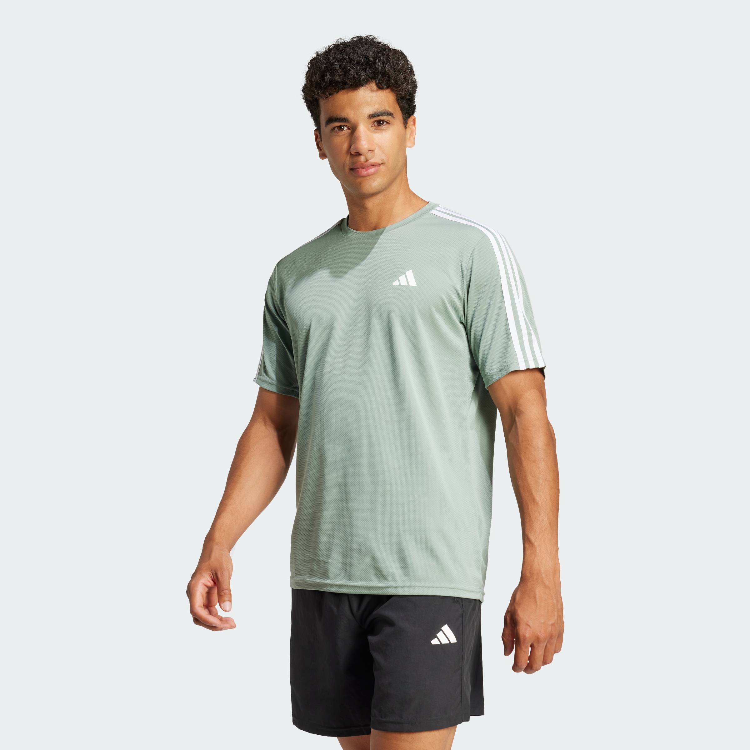 adidas Gym & Training Train Essentials 3-Stripes Training Tee Men Green JC5397
