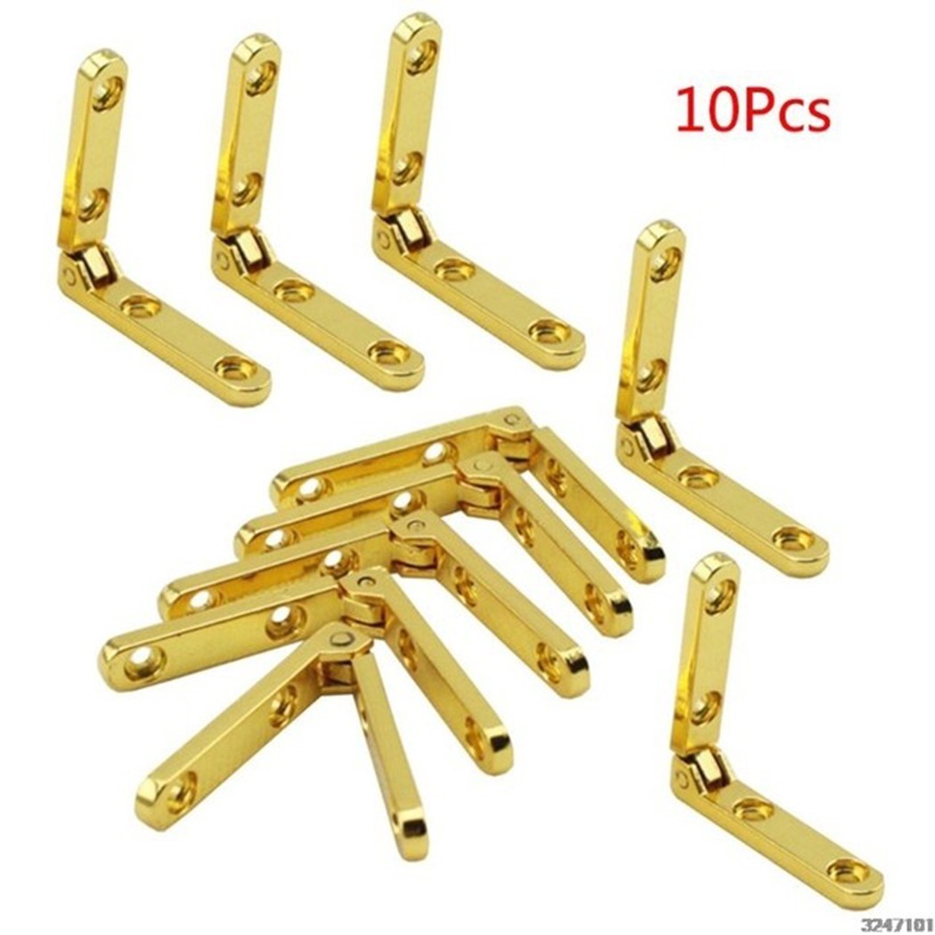 10 cái/túi bản lề 90 độ cải thiện nhà Hộp đựng đồ trang sức bản lề lò xo