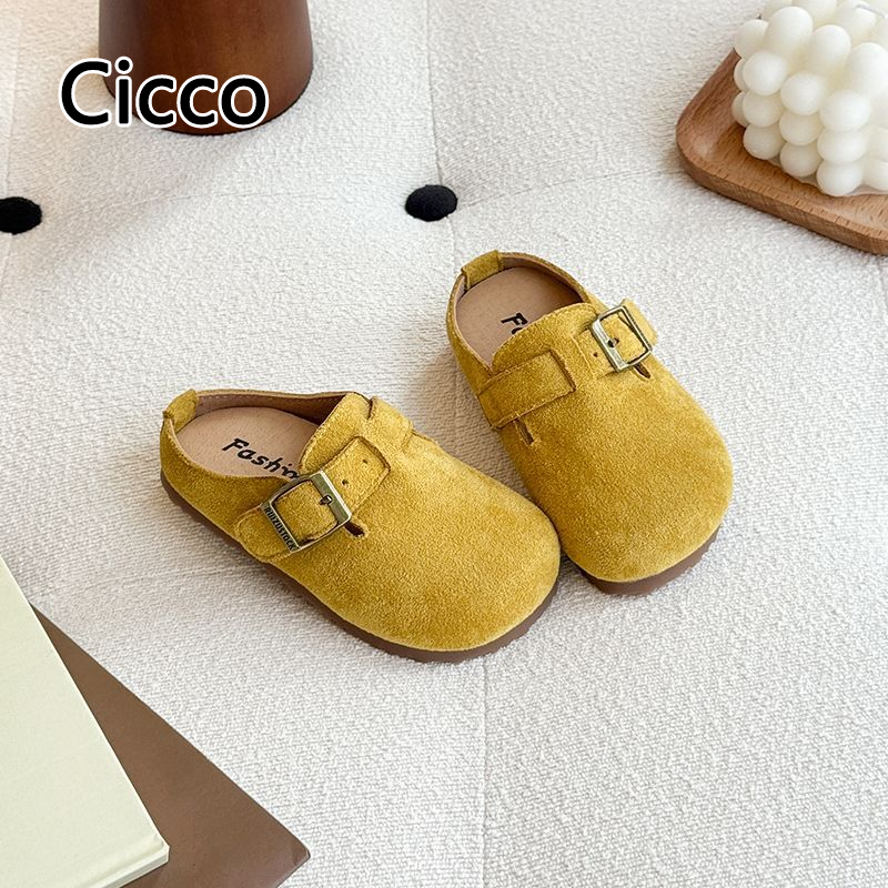 Cicco thời trang cho bé gái Xăng đan có khóa hở ngón đế mềm Giày mùa hè thoải mái chống trượt