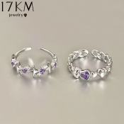 Purple Heart Star Ring by 17KM: Fashion Jewelry for Women