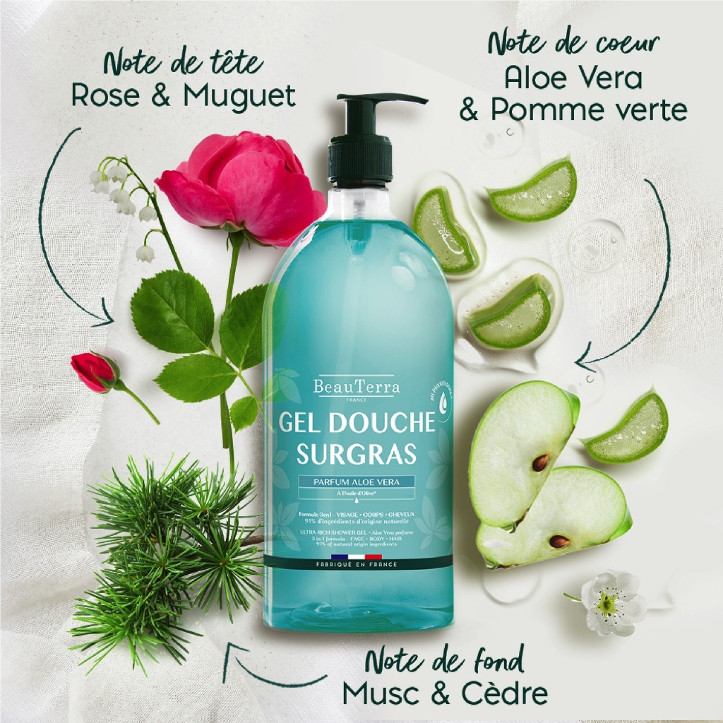 Sữa tắm nước hoa Gel Douche Surgras BeauTerra Rich Gel 1000 ml