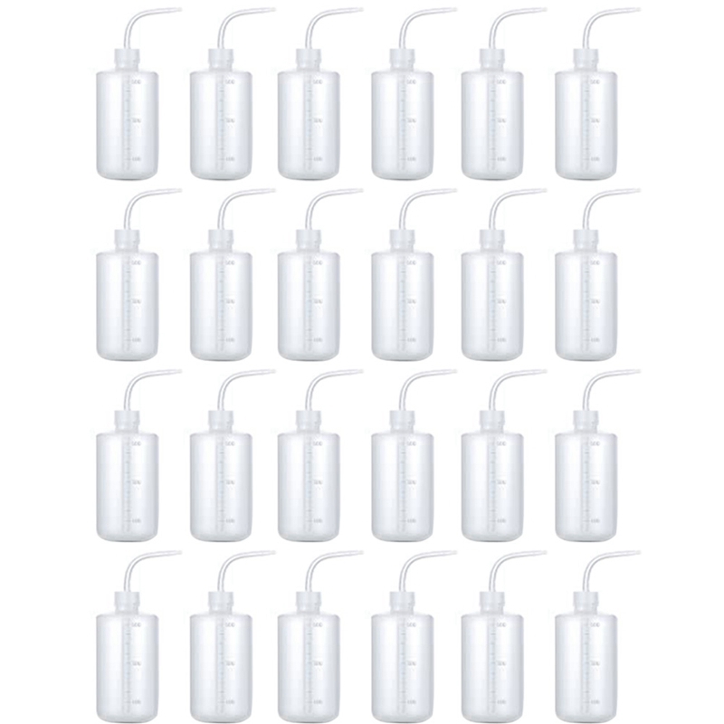 (ERNG) 24Pcs Tattoo Squeeze Bottle for Liquids Bottle Lab Wash Bottles Economy Plastic Squeeze Bottl