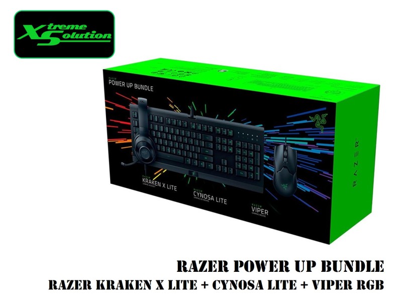 Razer Power Up Bundle (Kraken X Lite + Cynosa Lite + Viper RGB) Singapore