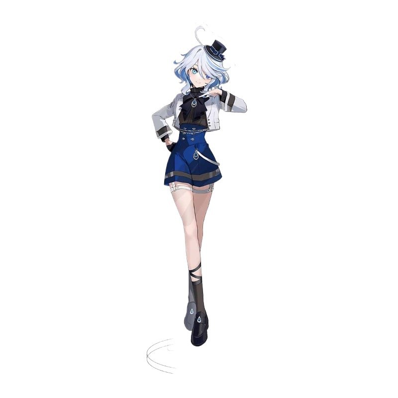 Móc Khoá Standee Tranh Kính Mô Hình Lắc Lư Furina Plate Genshin Impact Chibi Fashion Trang Trí Bàn H