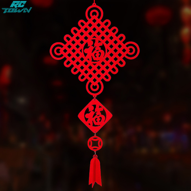 In Stock!!Good Luck Red Chinese Knot Hanging Pendant for Spring Festival New Year Decor ราคา 25 บาท*ส่งฟรี