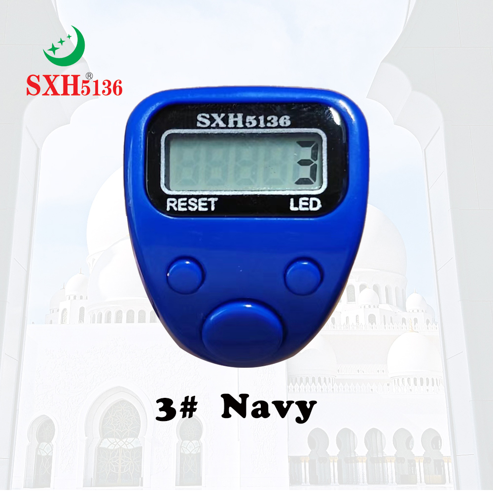 SXH5136 Mini Hand tally Counter Ring with LED Tasbheeh Dightal Muslim Pray Finger Ring Counter Digital Tasbih