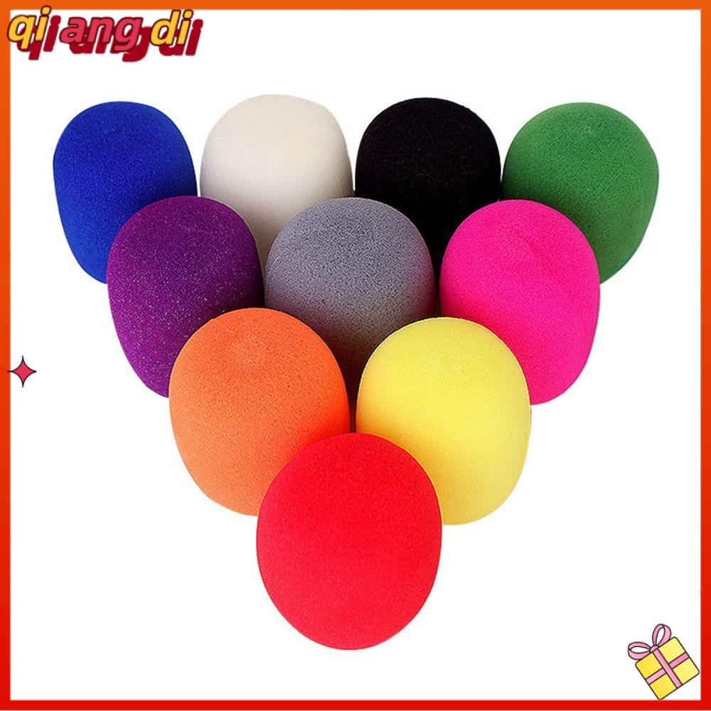 QIANGDI 10PCS Đầy màu sắc Vỏ Micro Dày Bọt Xốp bọc Micro Bọc Micro xốp Tái sử dụng Vỏ Mic cho micro Micro cầm tay nhất