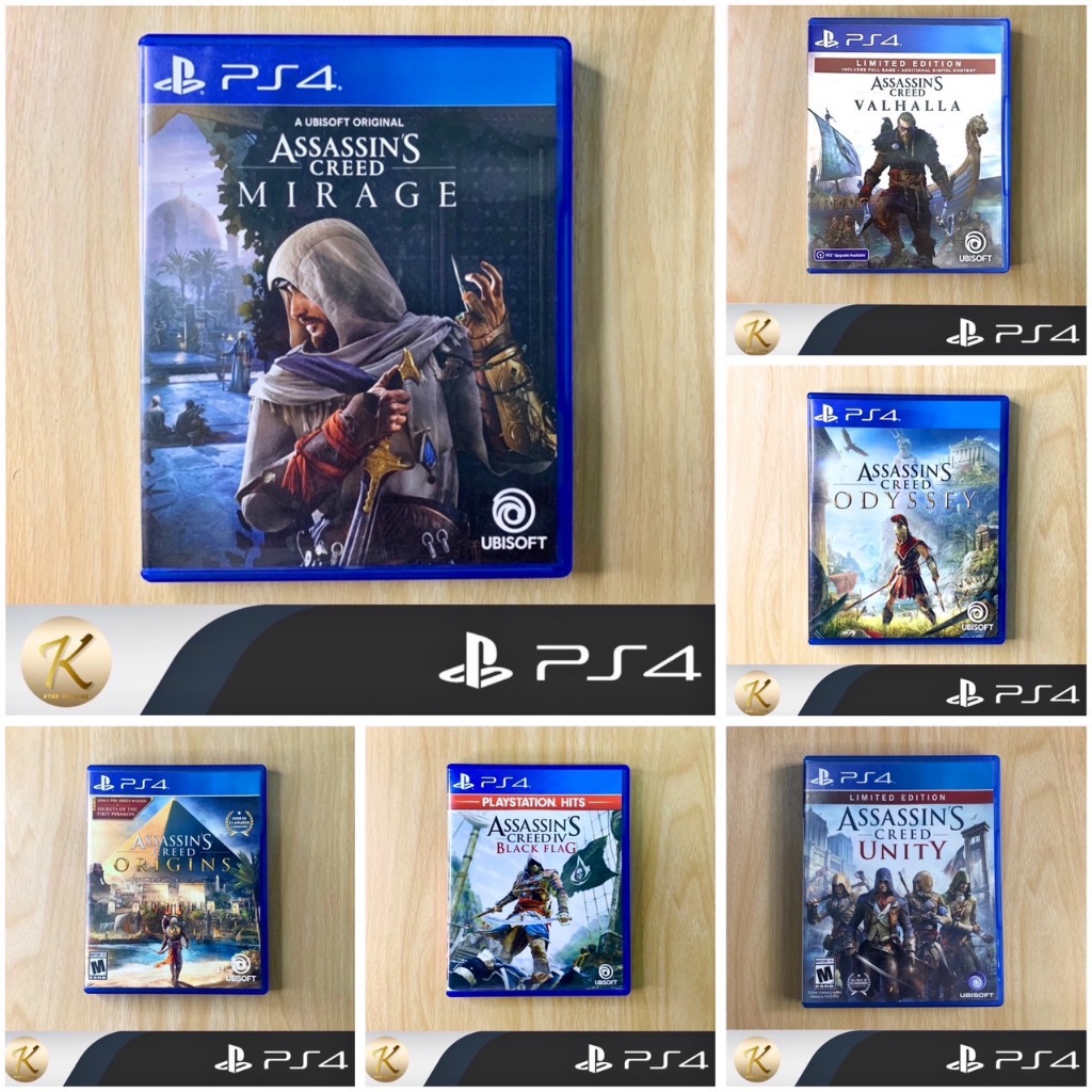 รวมแผ่นเกมส์ Assassin's Creed (อัสแซสซินส์ครีด) 📍(PS4 / PS5) มือ2 สินค้าพร้อมจัดส่ง ราคา 490 บาท*ส่งฟรี
