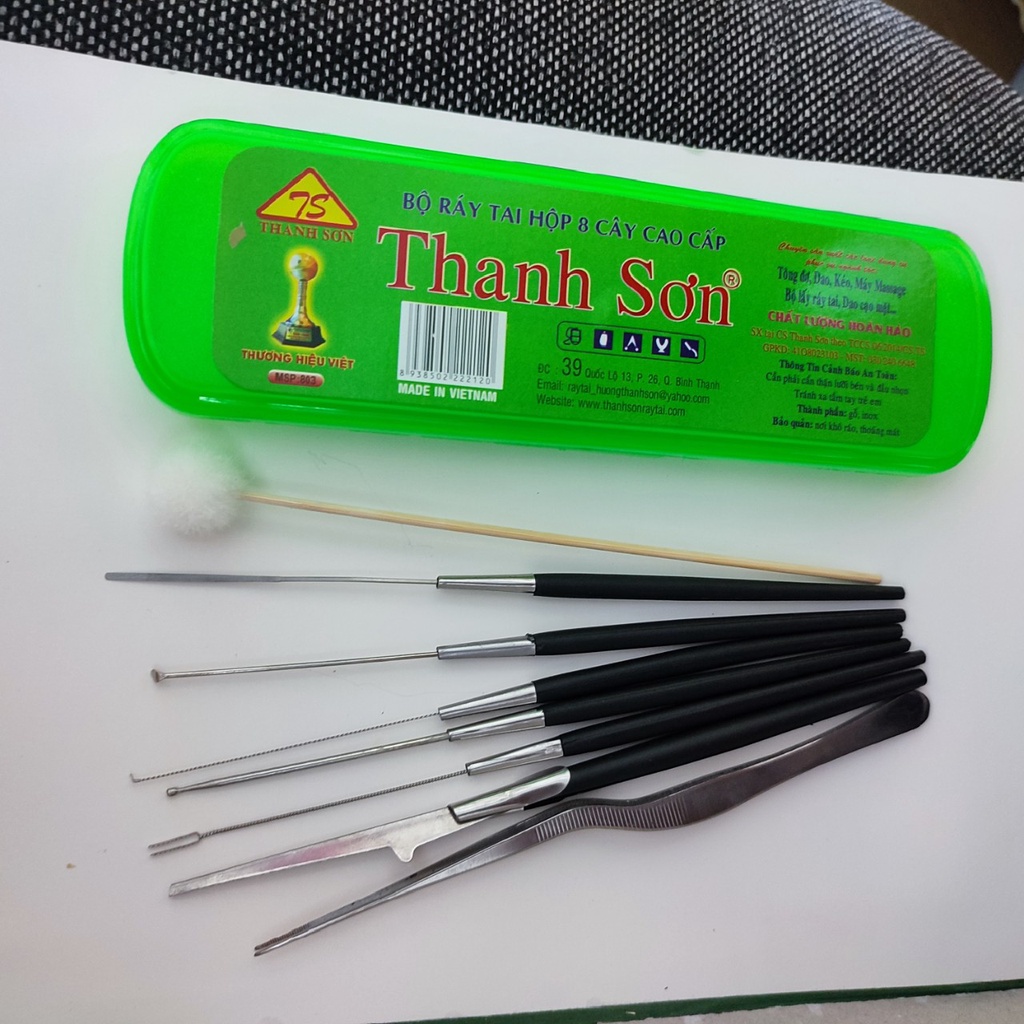 Bộ dụng cụ lấy ráy tai móc ráy tai Thanh Sơn siêu sạch