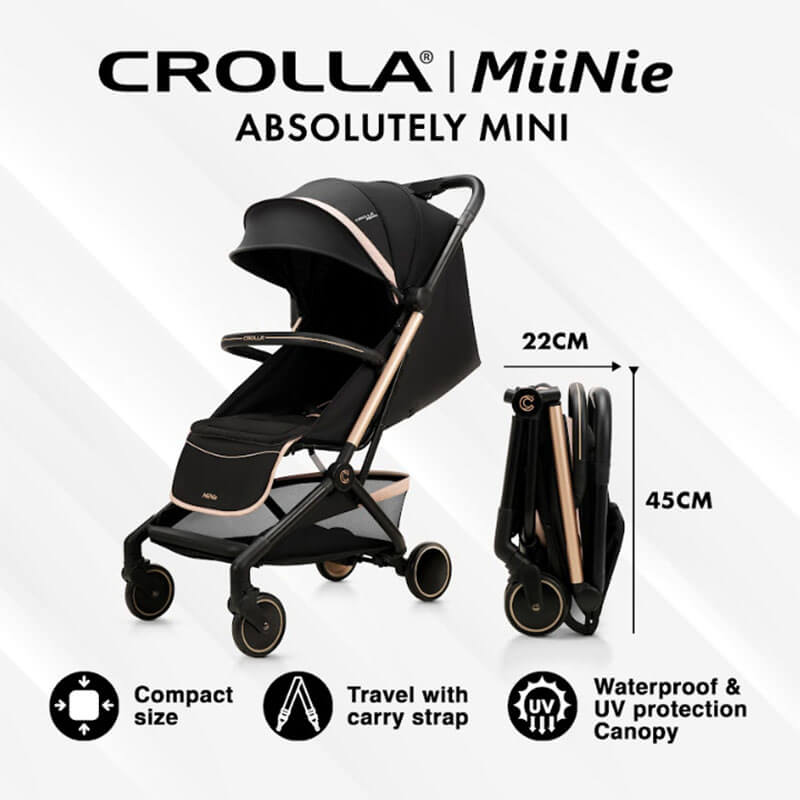 Crolla MiiNie Compact Fold Stroller (New Born to 22kg)