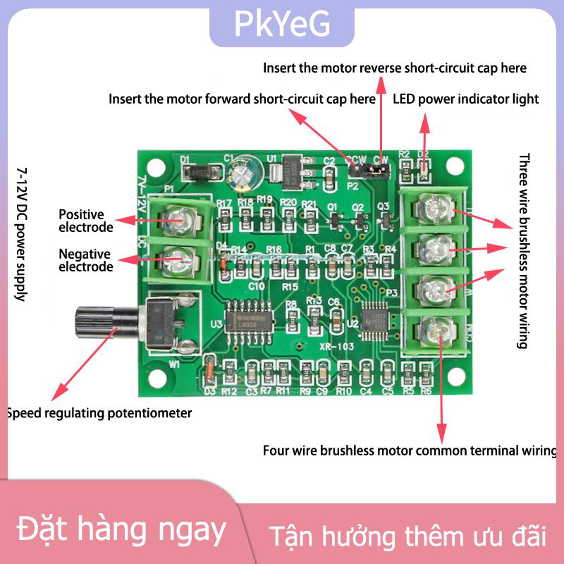 PkYeG TENXI Ổ đĩa cứng động cơ 3 4 dây 7V-12V không chổi than DC động cơ điều khiển Bảng điều khiển với điện áp ngược hơn bảo vệ hiện tại Giá 74,819 Đồng*Miễn phí vận chuyển