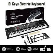 Rixton 61-Key Electronic Keyboard Piano, Ideal Children's Gift