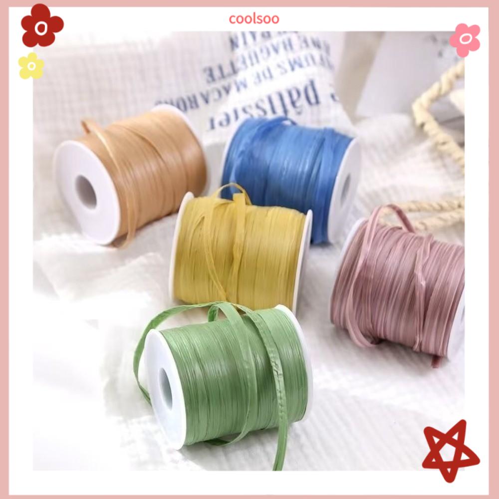 BTU6P Dệt vải Sợi Raffia 120M mỗi cuộn Bền bỉ Sợi móc Chất lượng cao cấp Thân thiện với môi trường Mũ móc dây ruy băng Tự làm