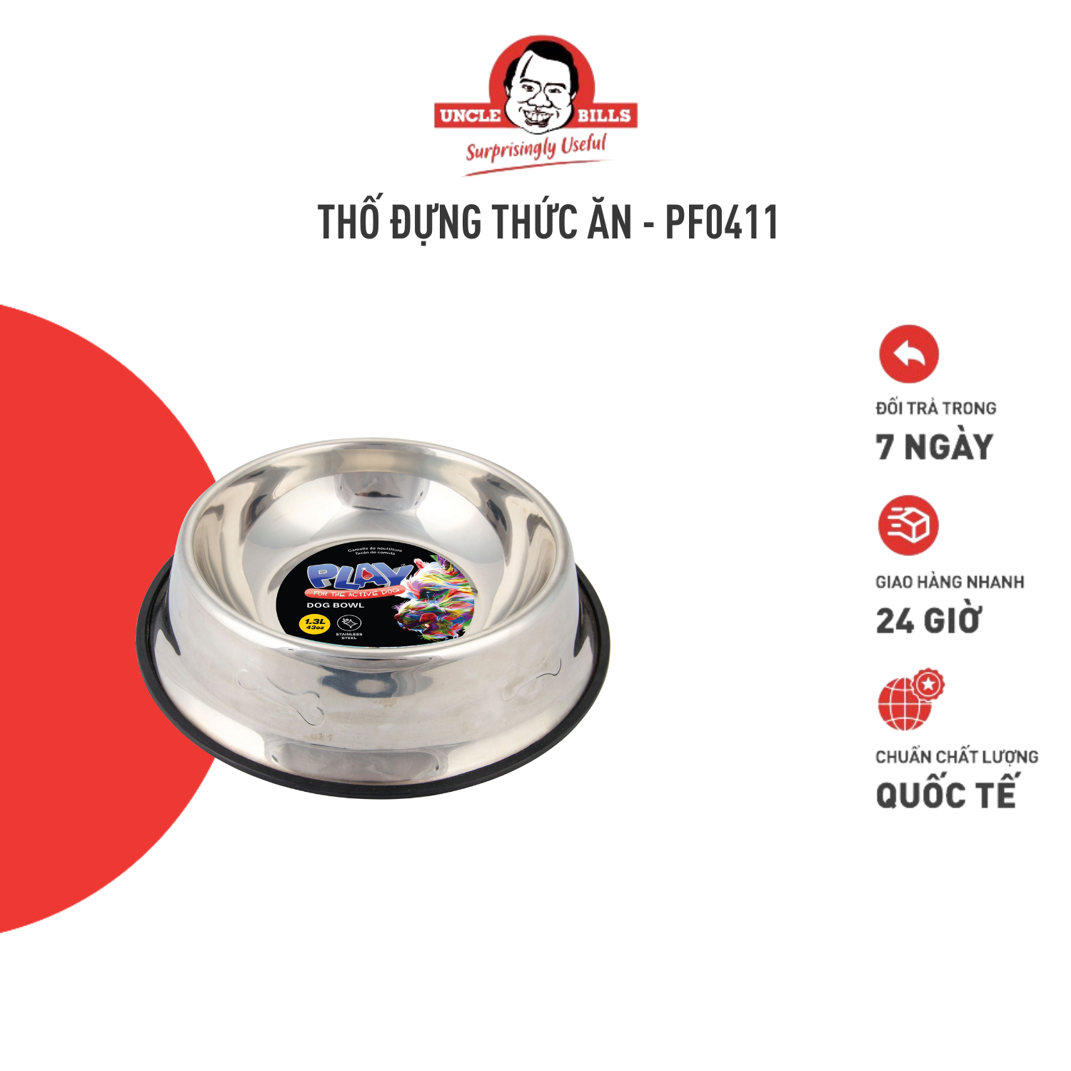 Thố đựng thức ăn cho chó 33cm ubl pf0411