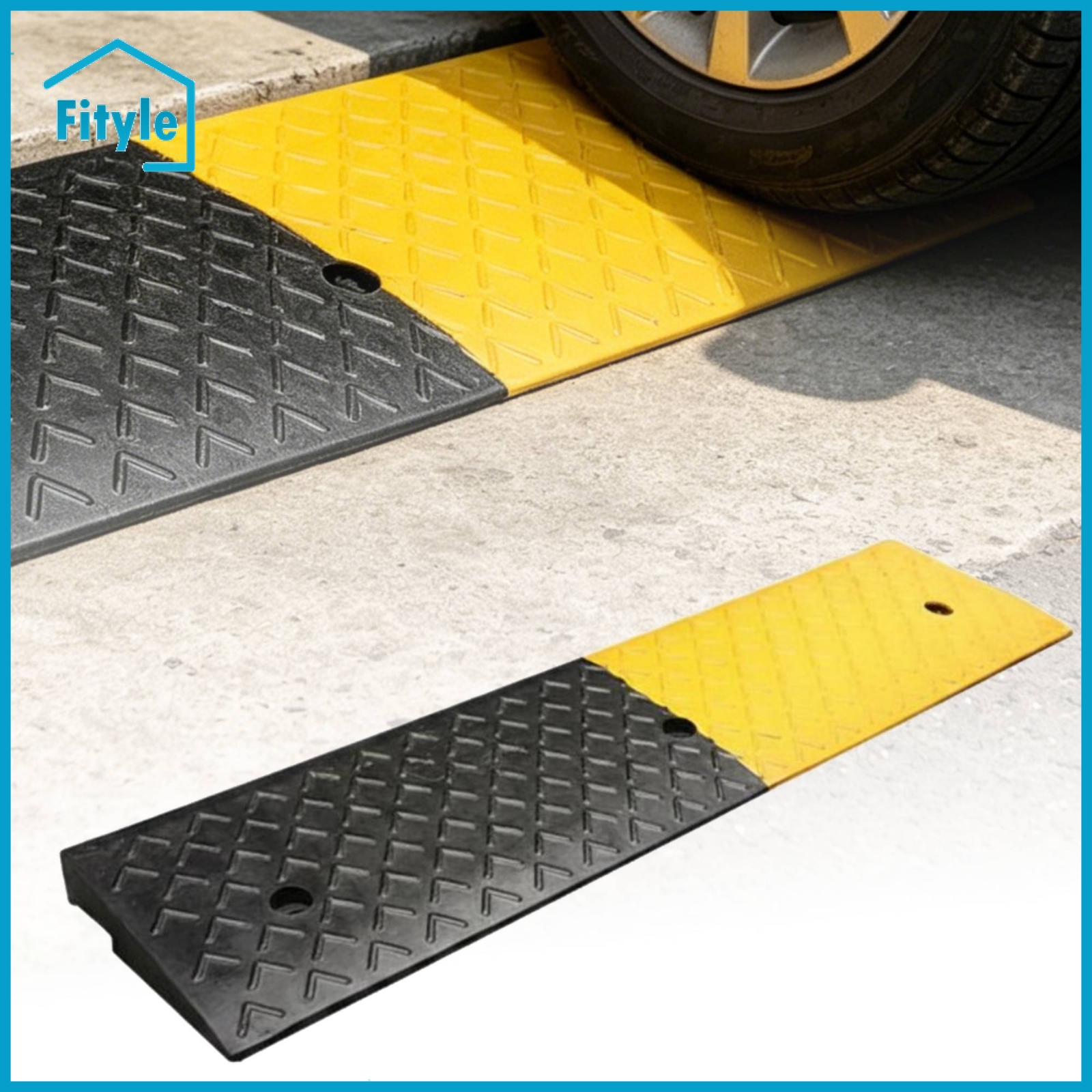Fityle Anti-Slip Rubber Curb Ramp Wear Resistant Curb Slope Pad Weather-Proof Doorstep Car Ramp High Load Capacity for Entrance ราคา 4,012 บาท*ส่งฟรี
