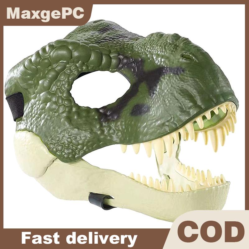 MaxgePC ผ้าคลุมหัวสุนัขสัตว์เลี้ยงหน้ากากไดโนเสาร์3D เหมือนจริงหน้ากากไดโนเสาร์ขยับได้ ราคา 167 บาท*ส่งฟรี
