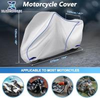 X AUTOHAUX ผ้าคลุมมอเตอร์ไซค์อเนกประสงค์ ผ้ากันฝน กันฝุ่น น้ำหนักเบา กันน้ำ ผ้าคลุมสกู๊ตเตอร์ ผ้าคลุมมอเตอร์ไซค์ พร้อมรูล็อค ป้องกันทุกสภาพอากาศ เหมาะกับขนาดสูงสุด 220 ซม./87