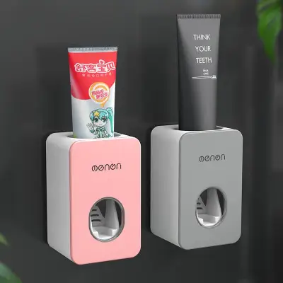 SHIMOYAMA Automatic toothpaste dispenser punch-free wall-mounted automatic toothpaste squeezer toothpaste holder bathroom accessories