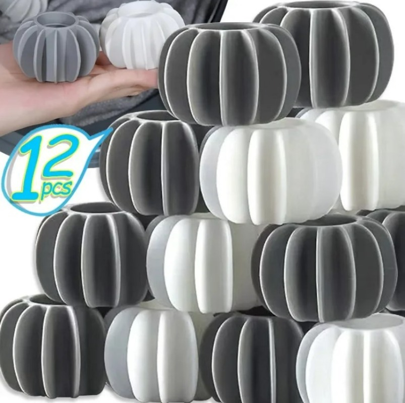 【Swan Home】12Pcs Reusable Silicone Magic Laundry Ball Anti-tangle Cleaning Ball Floating Lint Cat Hair Remover Catcher Tools for Home Washing Machine ราคา  4 บาท*ส่งฟรี