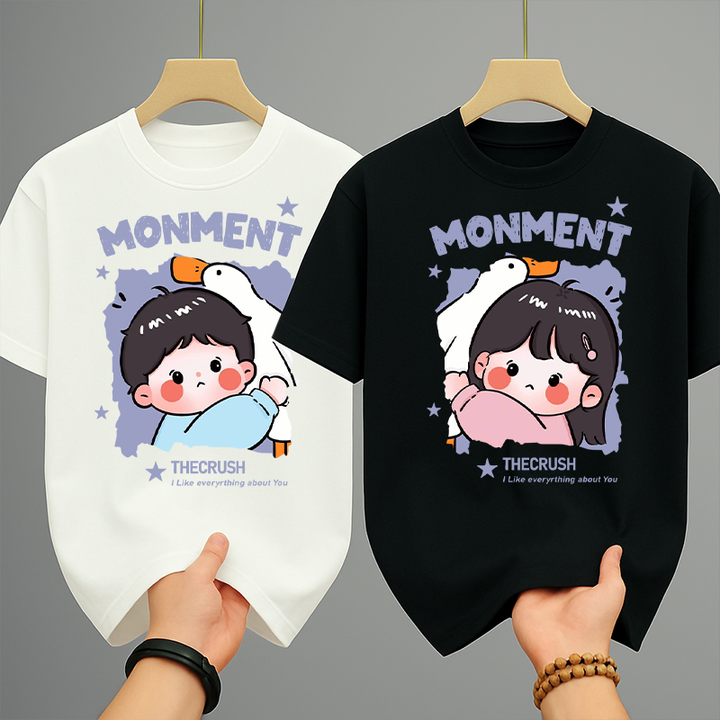 เสื้อยืดคู่รัก เสื้อคู่กับแฟน เสื้อยืดคอกลม-แขนสั้น เสื้อคู่ สกรีนลายการ์ตูนสุดฮิต oversize t-shirt เสื้อยืดการ์ตูนสุดน่ารัก เสื้อยืดแฟชั่น โอเวอร์ไซส์ ทรงหลวมใส่สบาย เสื้อคนอ้วน เนื้อผ้ายืดนุ่ม ใส่แล้วไม่ร้อน ราคา 59 บาท*ส่งฟรี