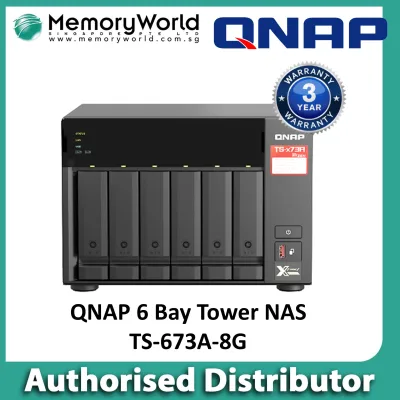 [QNAP Authorised Distributor] QNAP 6 Bay NAS TS-673A-8G, TS-673A. Singapore Local 3 Years Warranty