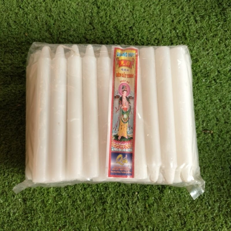 (1 kg)Đèn cầy màu trắng/ Nến màu trắng 43 cây cao 15 cm