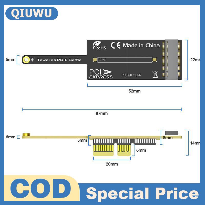 QIUWU การ์ดอะแดปเตอร์ PCIe 4.0 M.2 NVMe SSD 16Gbps การถ่ายโอนข้อมูลที่รวดเร็วดีไซน์บางสำหรับการอัปเกรดการจัดเก็บเวิร์กสเตชันของพีซี ราคา 156 บาท*ส่งฟรี