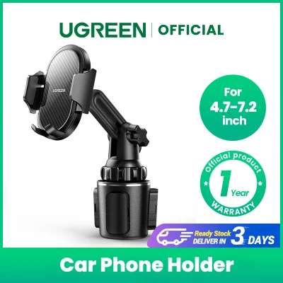 Ugreen Car Cup Holder Phone Mount, Cell Phone Holder Universal Adjustable Cup Holder Cradle Car Mount for 4,7-7.2 inchh iPhone 11 Pro/XR/XS Max/X/8/7 Plus/Samsung S10+/Note 9/ Huawei P40 30