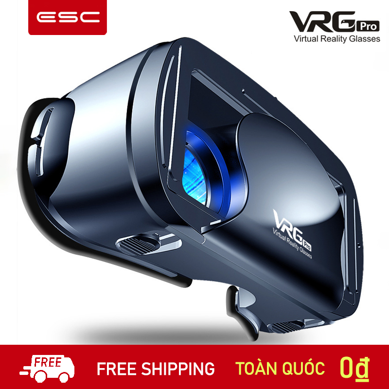 Vr kính thực tế ảo vrg pro 3d vr góc rộng 3.5 ~ 7 inch vr kính thông minh mũ bảo hiểm cho điện thông minh bảo hành 12 tháng