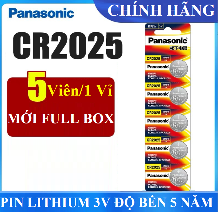 Pin chìa khoá ô tô PANASONIC 3V Lithium CR2025 CR2032 phù hợp mọi dòng xe Toyota Huyndai honda mazda mercedes bmv lexus