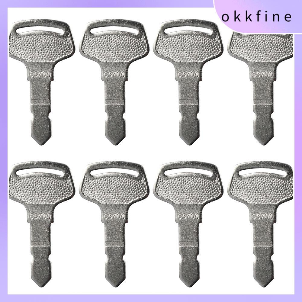 OKKFINE 8Pcs Bạc Khóa đánh lửa  loại Chìa Khóa Phụ tùng xe hơi Bộ chìa khóa Dành cho xe hơi
